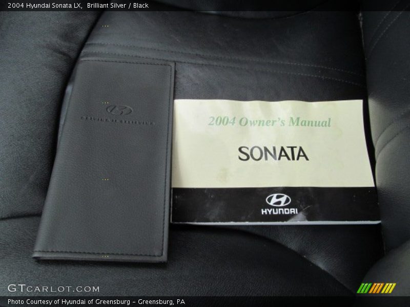 Brilliant Silver / Black 2004 Hyundai Sonata LX