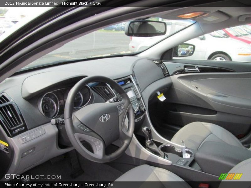 Midnight Black / Gray 2013 Hyundai Sonata Limited