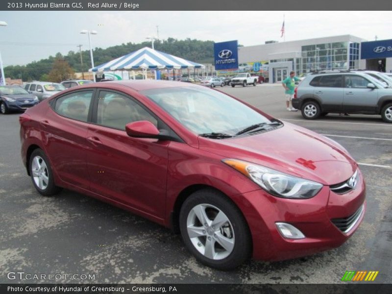 Red Allure / Beige 2013 Hyundai Elantra GLS