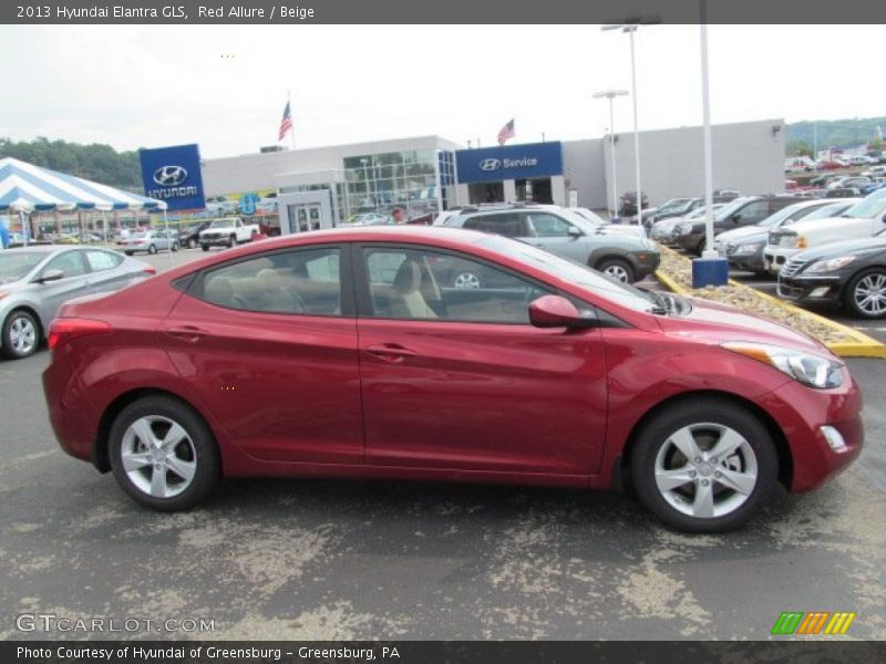 Red Allure / Beige 2013 Hyundai Elantra GLS