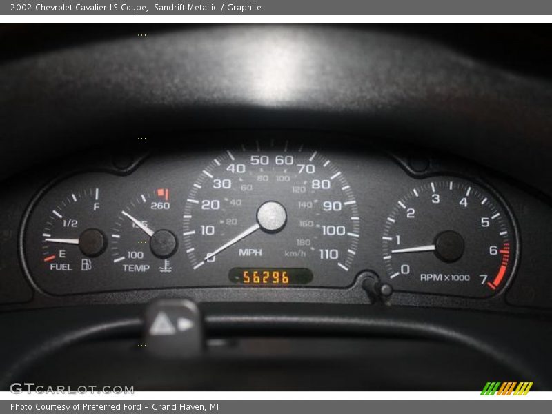 Sandrift Metallic / Graphite 2002 Chevrolet Cavalier LS Coupe