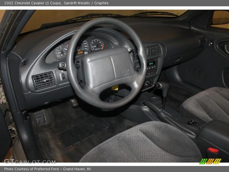 Sandrift Metallic / Graphite 2002 Chevrolet Cavalier LS Coupe