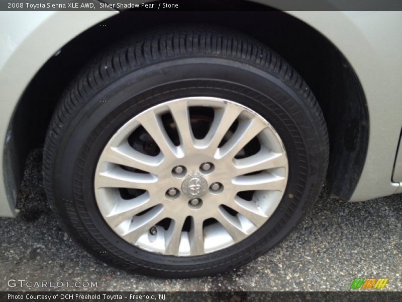 Silver Shadow Pearl / Stone 2008 Toyota Sienna XLE AWD