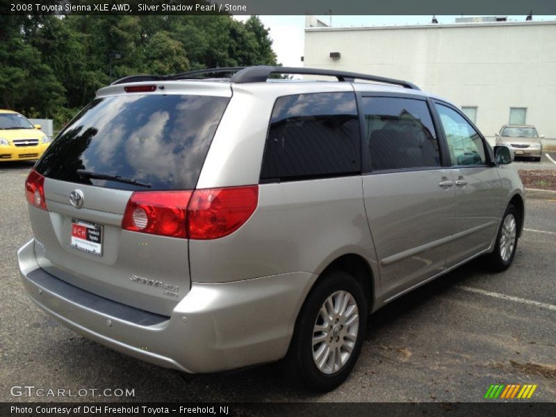 Silver Shadow Pearl / Stone 2008 Toyota Sienna XLE AWD
