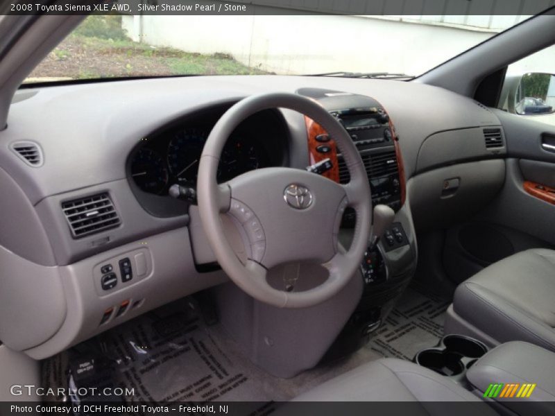 Silver Shadow Pearl / Stone 2008 Toyota Sienna XLE AWD