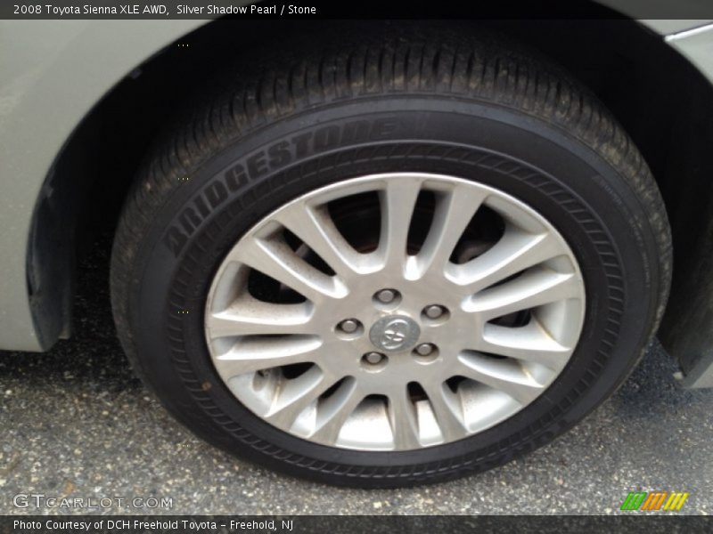 Silver Shadow Pearl / Stone 2008 Toyota Sienna XLE AWD