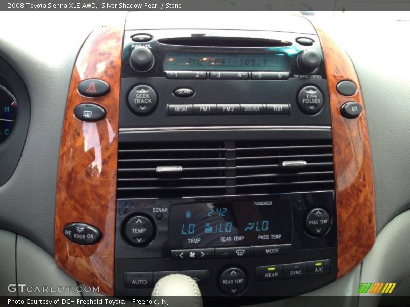 Silver Shadow Pearl / Stone 2008 Toyota Sienna XLE AWD