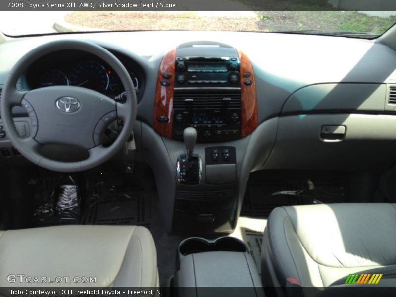 Silver Shadow Pearl / Stone 2008 Toyota Sienna XLE AWD
