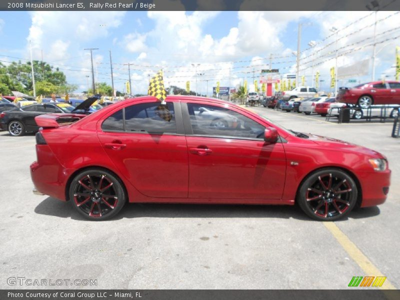 Rally Red Pearl / Beige 2008 Mitsubishi Lancer ES
