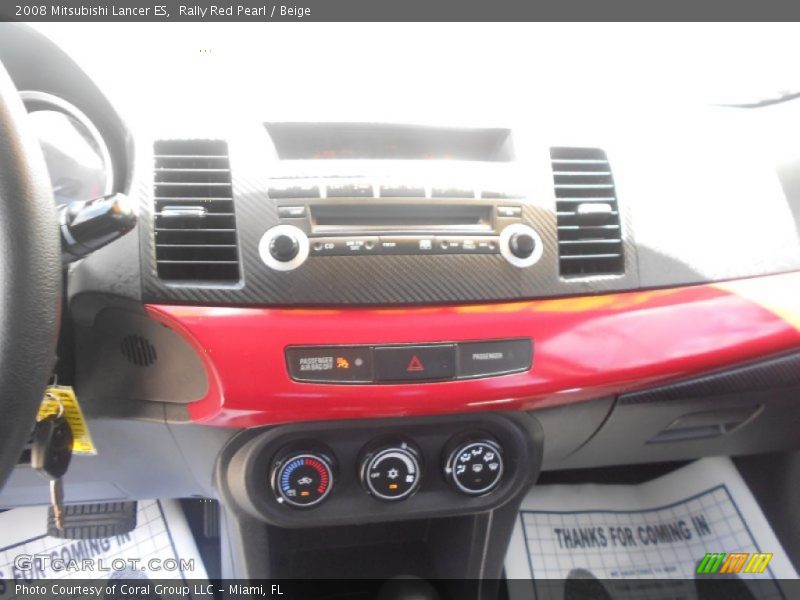 Rally Red Pearl / Beige 2008 Mitsubishi Lancer ES