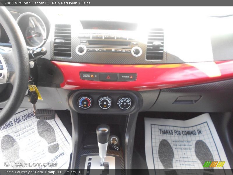 Rally Red Pearl / Beige 2008 Mitsubishi Lancer ES