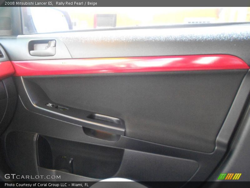 Rally Red Pearl / Beige 2008 Mitsubishi Lancer ES