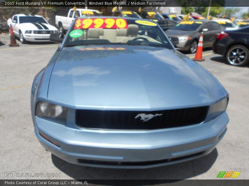 Windveil Blue Metallic / Medium Parchment 2005 Ford Mustang V6 Premium Convertible