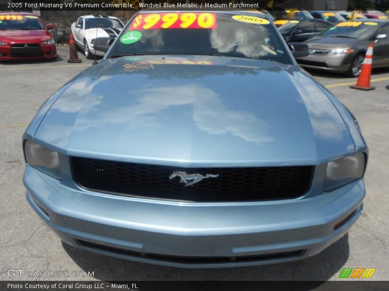 Windveil Blue Metallic / Medium Parchment 2005 Ford Mustang V6 Premium Convertible