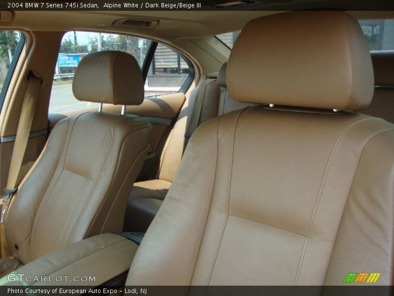 Alpine White / Dark Beige/Beige III 2004 BMW 7 Series 745i Sedan