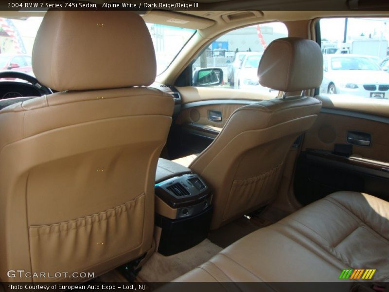Alpine White / Dark Beige/Beige III 2004 BMW 7 Series 745i Sedan