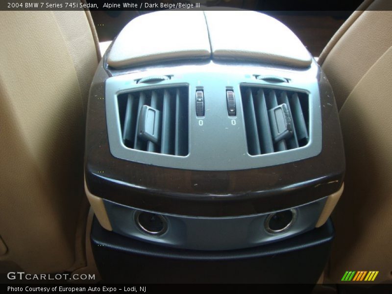 Alpine White / Dark Beige/Beige III 2004 BMW 7 Series 745i Sedan