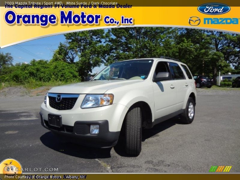 White Suede / Dark Chocolate 2009 Mazda Tribute i Sport 4WD