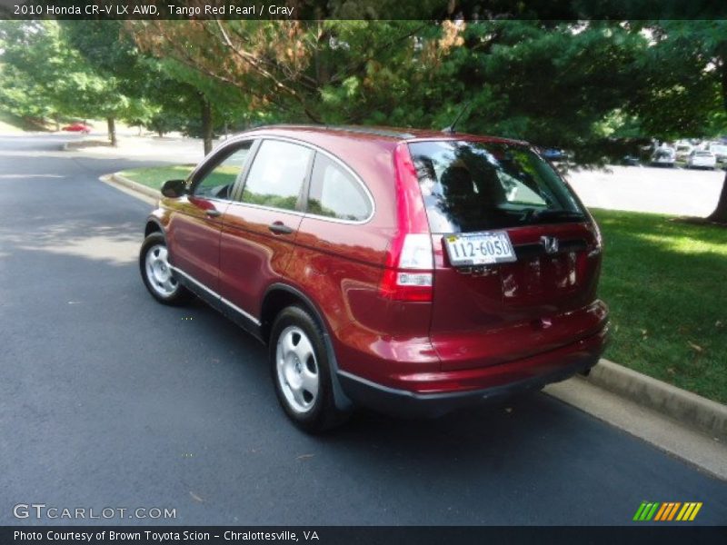 Tango Red Pearl / Gray 2010 Honda CR-V LX AWD