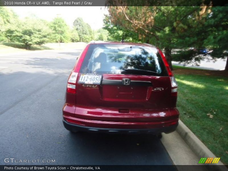 Tango Red Pearl / Gray 2010 Honda CR-V LX AWD