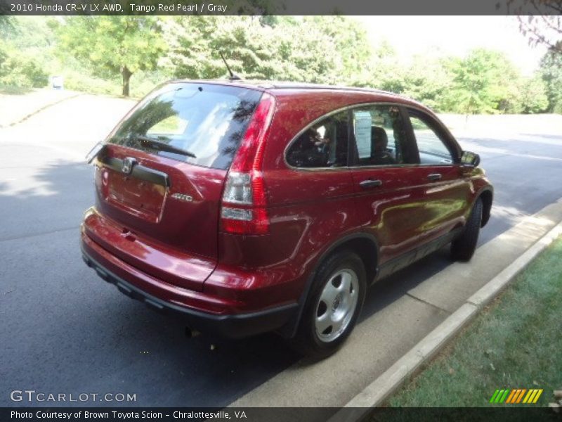 Tango Red Pearl / Gray 2010 Honda CR-V LX AWD
