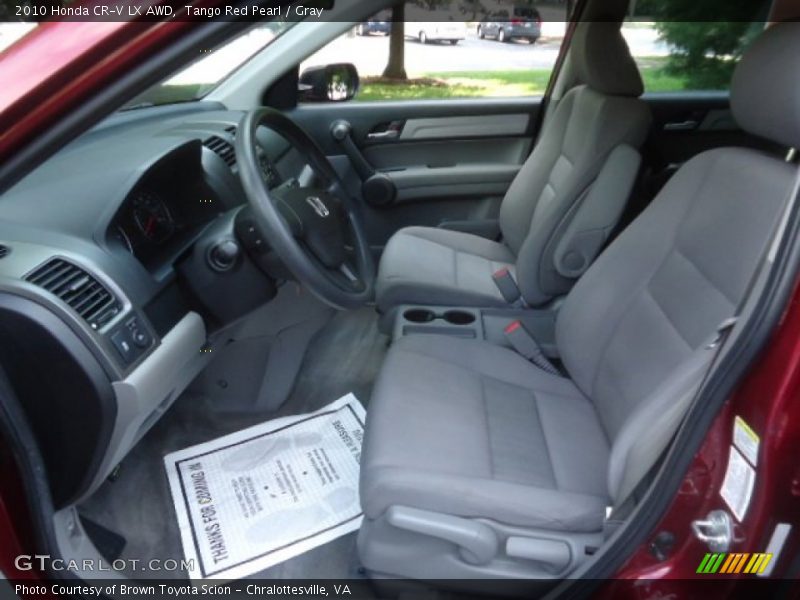 Tango Red Pearl / Gray 2010 Honda CR-V LX AWD