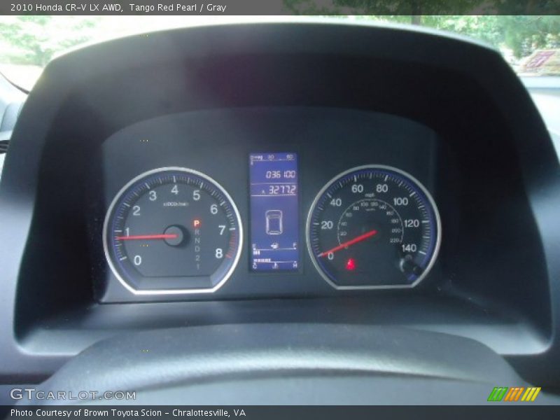 Tango Red Pearl / Gray 2010 Honda CR-V LX AWD