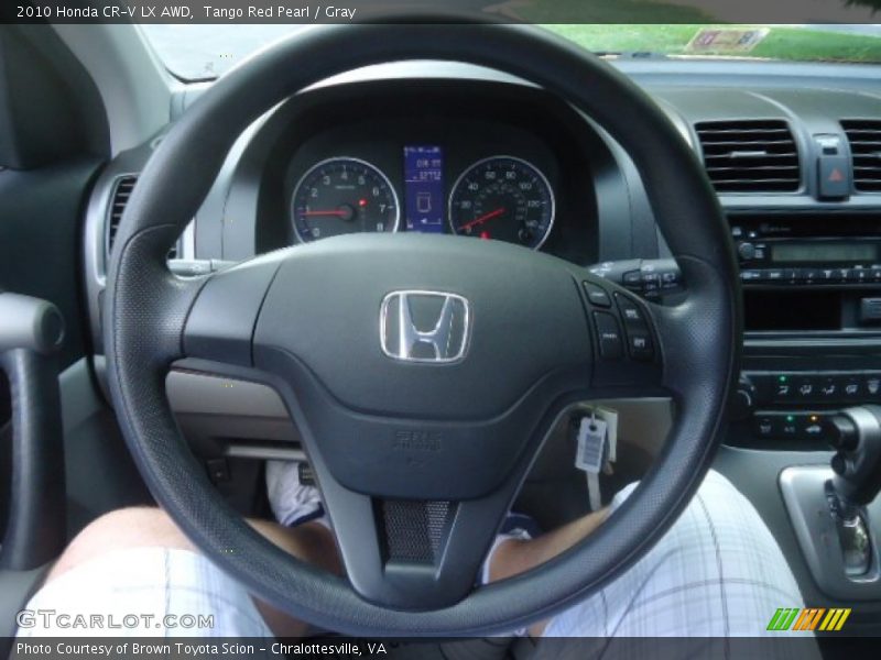 Tango Red Pearl / Gray 2010 Honda CR-V LX AWD