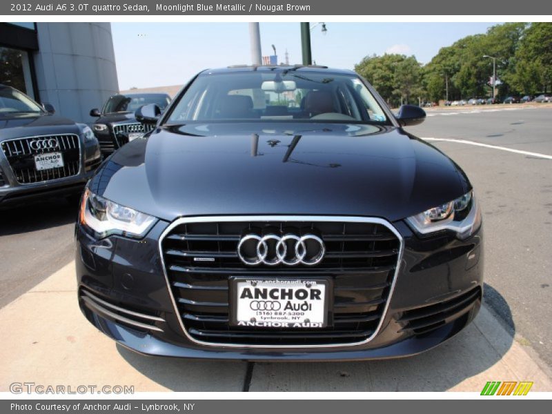 Moonlight Blue Metallic / Nougat Brown 2012 Audi A6 3.0T quattro Sedan
