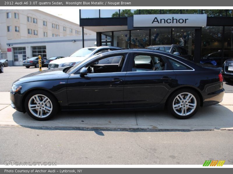 Moonlight Blue Metallic / Nougat Brown 2012 Audi A6 3.0T quattro Sedan