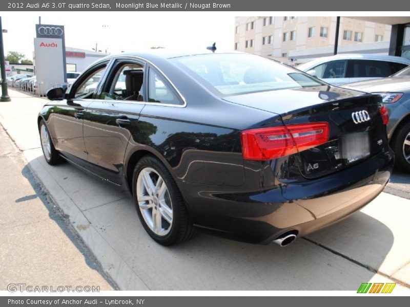 Moonlight Blue Metallic / Nougat Brown 2012 Audi A6 3.0T quattro Sedan