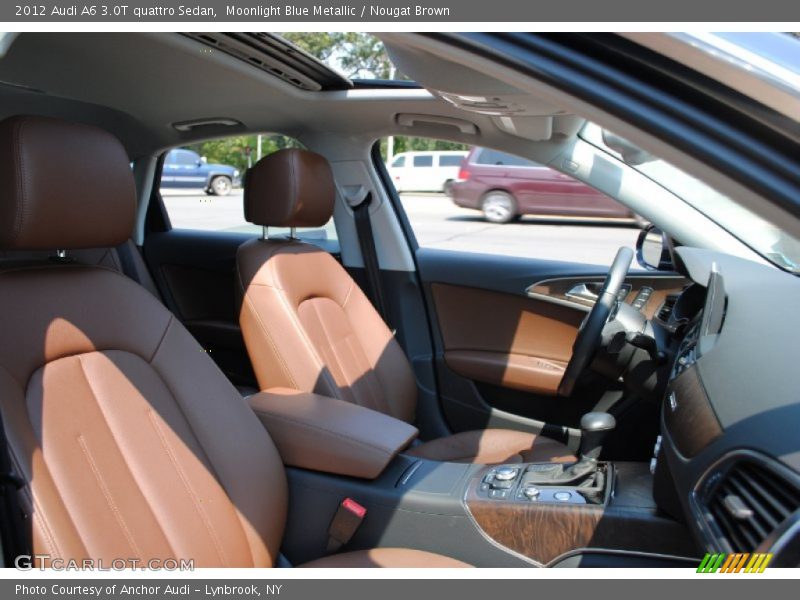 Moonlight Blue Metallic / Nougat Brown 2012 Audi A6 3.0T quattro Sedan