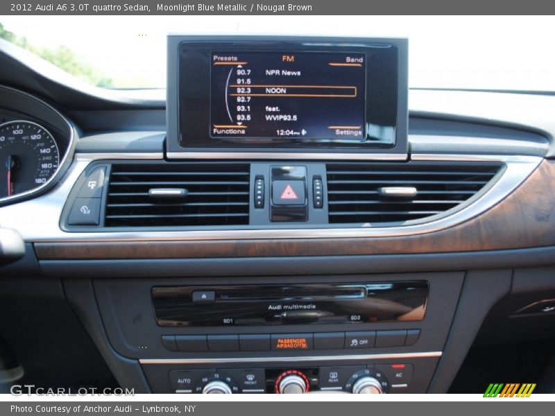 Moonlight Blue Metallic / Nougat Brown 2012 Audi A6 3.0T quattro Sedan