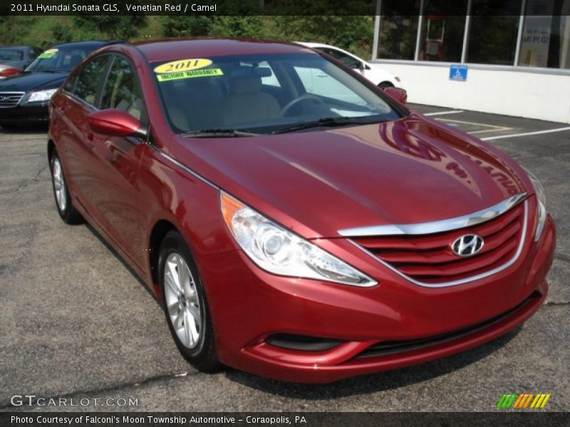 Venetian Red / Camel 2011 Hyundai Sonata GLS