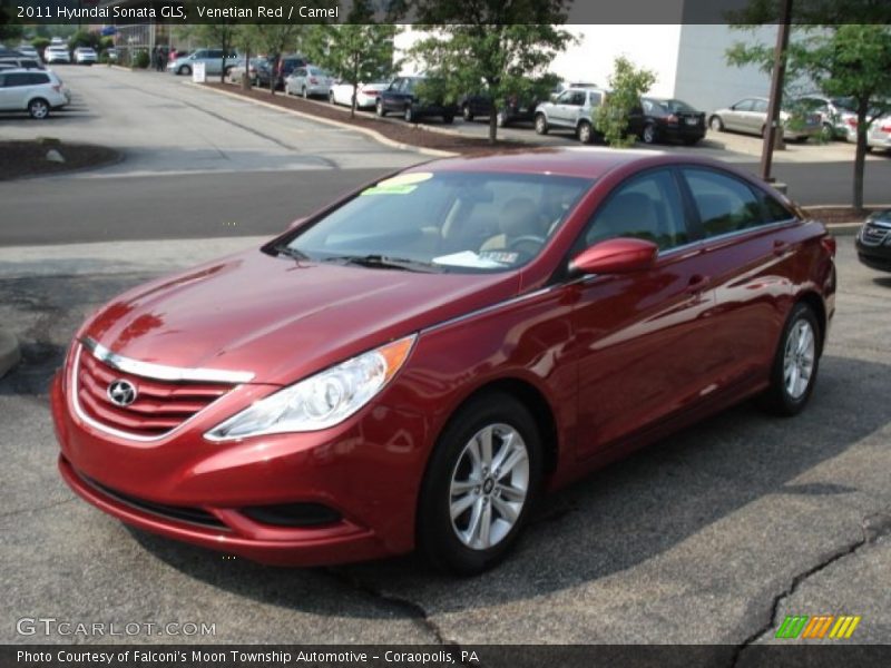 Venetian Red / Camel 2011 Hyundai Sonata GLS