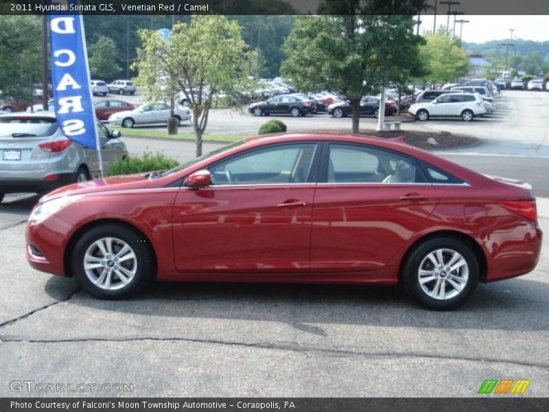 Venetian Red / Camel 2011 Hyundai Sonata GLS
