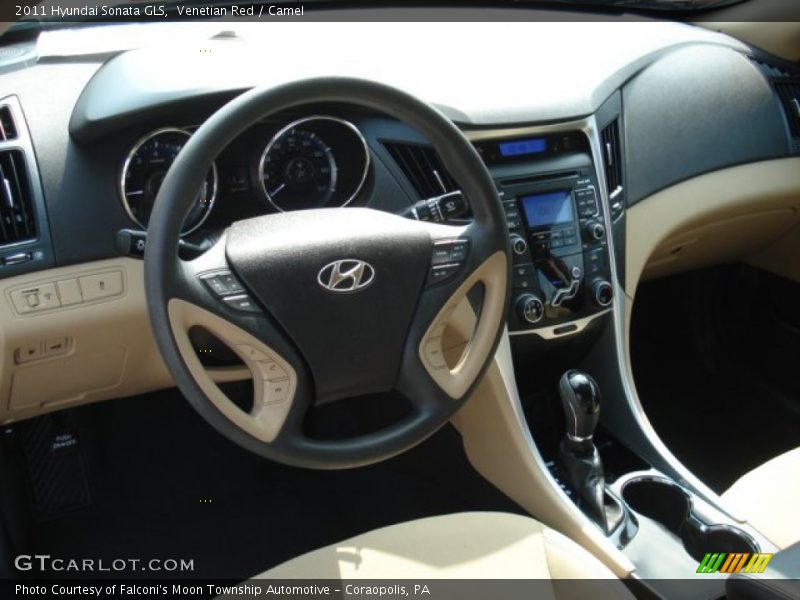 Venetian Red / Camel 2011 Hyundai Sonata GLS