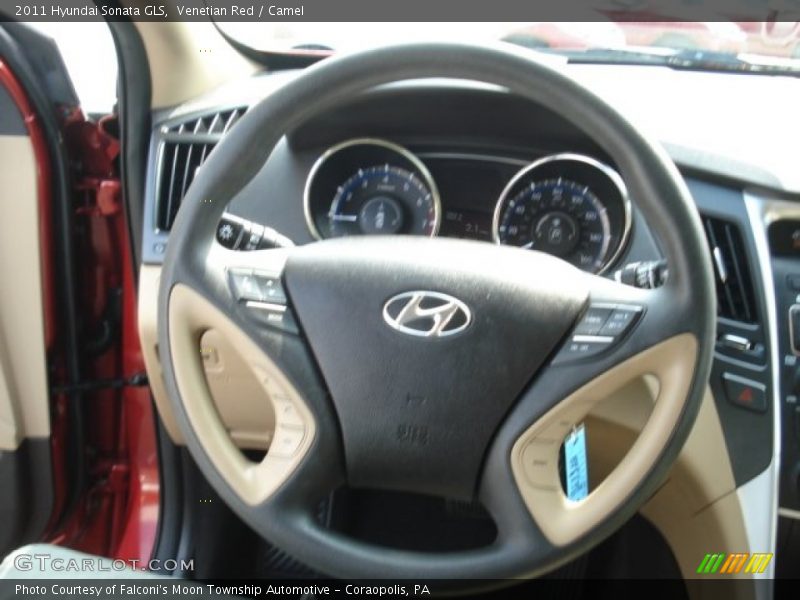 Venetian Red / Camel 2011 Hyundai Sonata GLS