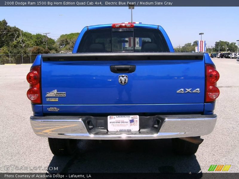 Electric Blue Pearl / Medium Slate Gray 2008 Dodge Ram 1500 Big Horn Edition Quad Cab 4x4