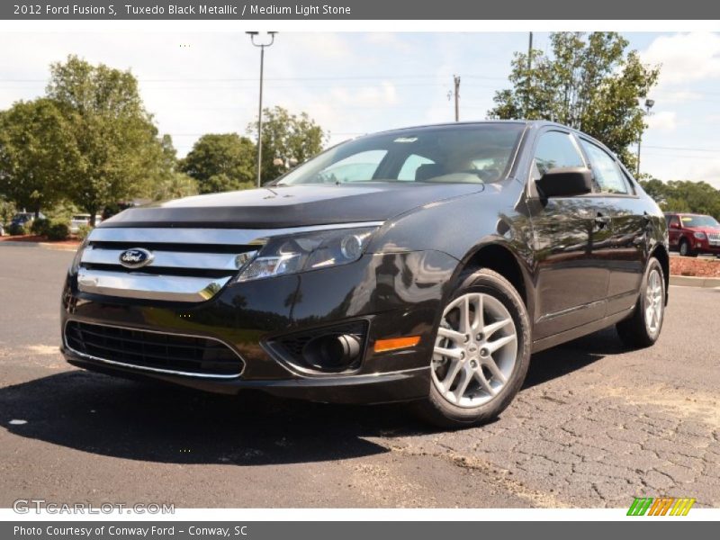 Tuxedo Black Metallic / Medium Light Stone 2012 Ford Fusion S