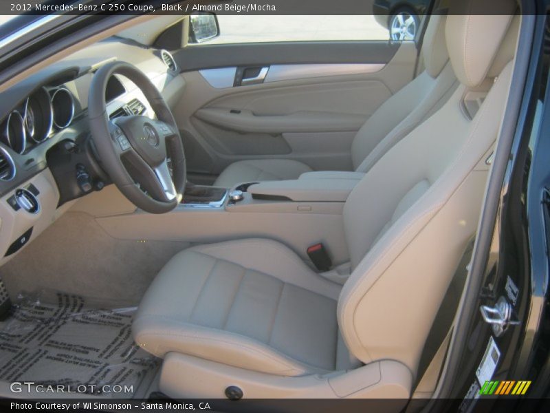 Black / Almond Beige/Mocha 2012 Mercedes-Benz C 250 Coupe