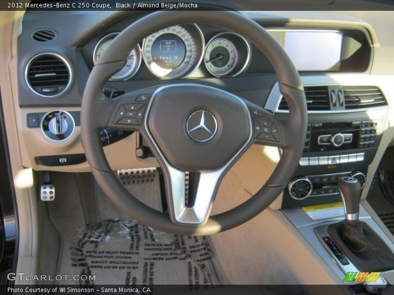 Black / Almond Beige/Mocha 2012 Mercedes-Benz C 250 Coupe