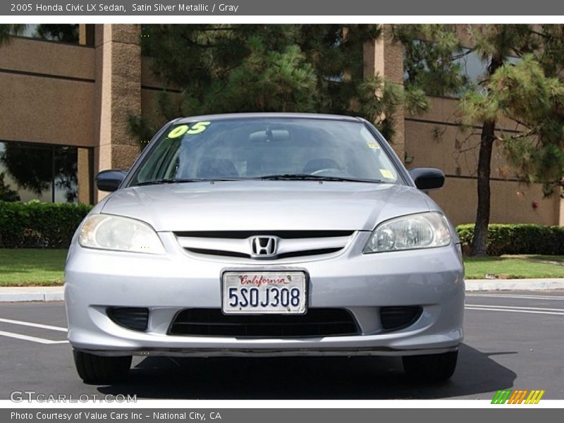 Satin Silver Metallic / Gray 2005 Honda Civic LX Sedan