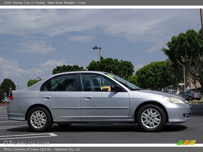 Satin Silver Metallic / Gray 2005 Honda Civic LX Sedan
