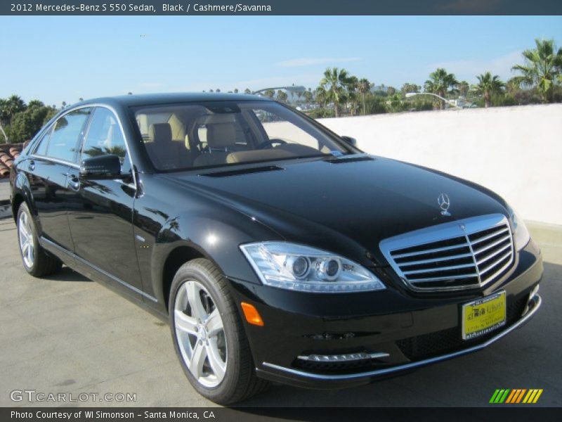 Black / Cashmere/Savanna 2012 Mercedes-Benz S 550 Sedan