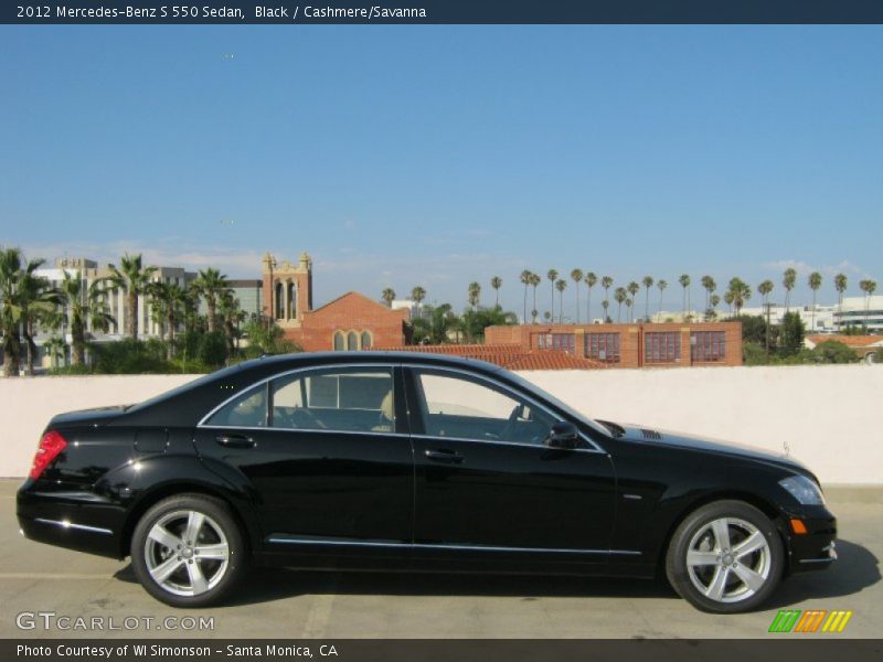 Black / Cashmere/Savanna 2012 Mercedes-Benz S 550 Sedan