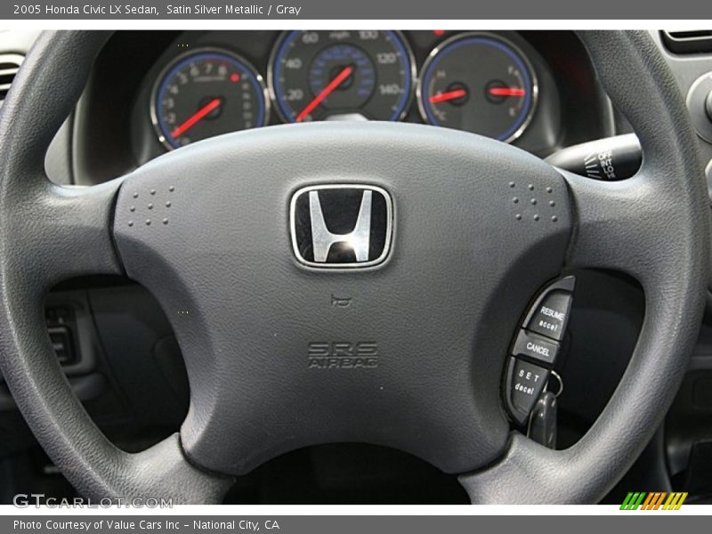 Satin Silver Metallic / Gray 2005 Honda Civic LX Sedan