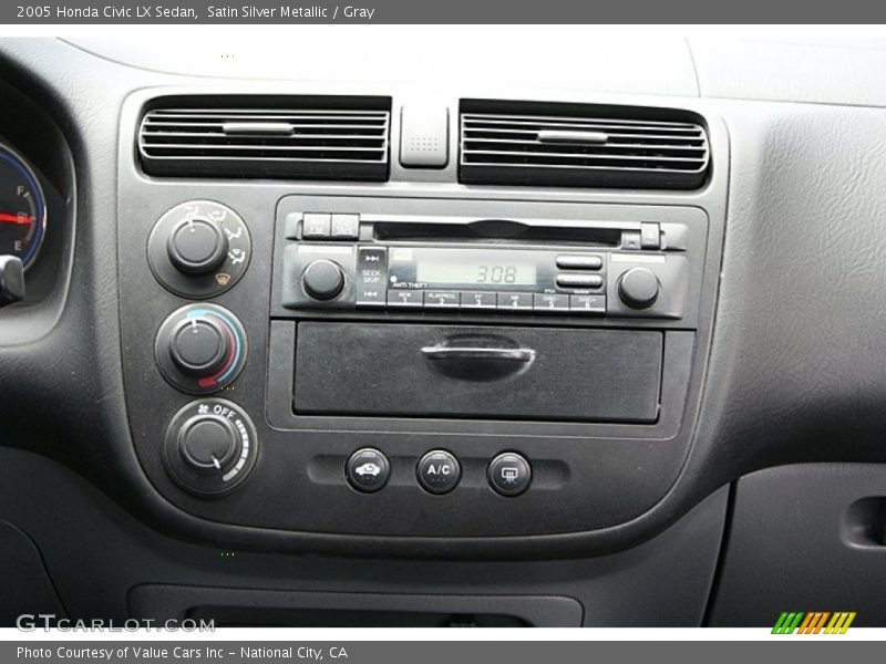 Satin Silver Metallic / Gray 2005 Honda Civic LX Sedan