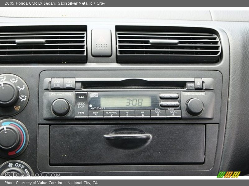 Satin Silver Metallic / Gray 2005 Honda Civic LX Sedan