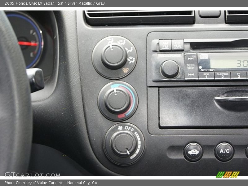 Satin Silver Metallic / Gray 2005 Honda Civic LX Sedan
